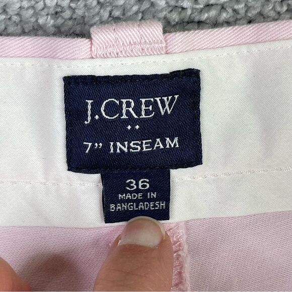 J. Crew Flex Chino Shorts Men’s 36 Pink Flat Front 7” Inseam Preppy - Picture 4 of 11